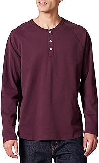Camisa de manga larga para hombre, Henley de ajuste regular, disponible en tallas grandes y altas