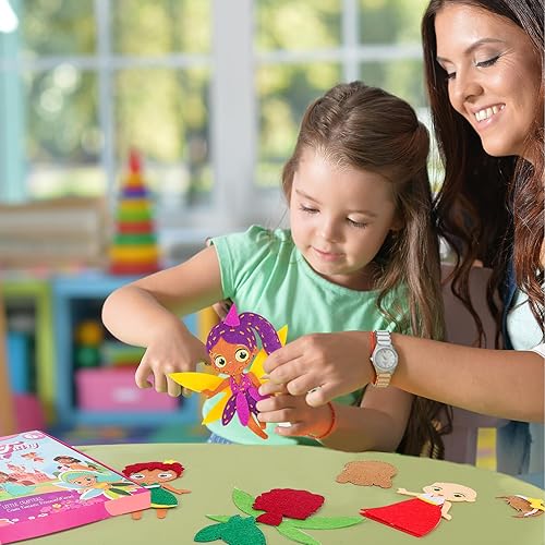 Miniatura 7 de PP OPOUNT Kits de costura de hadas para niños, artes y manualidades para niños de 6 a 12 años, aprende a coser manualidades rellenas, kit de costura