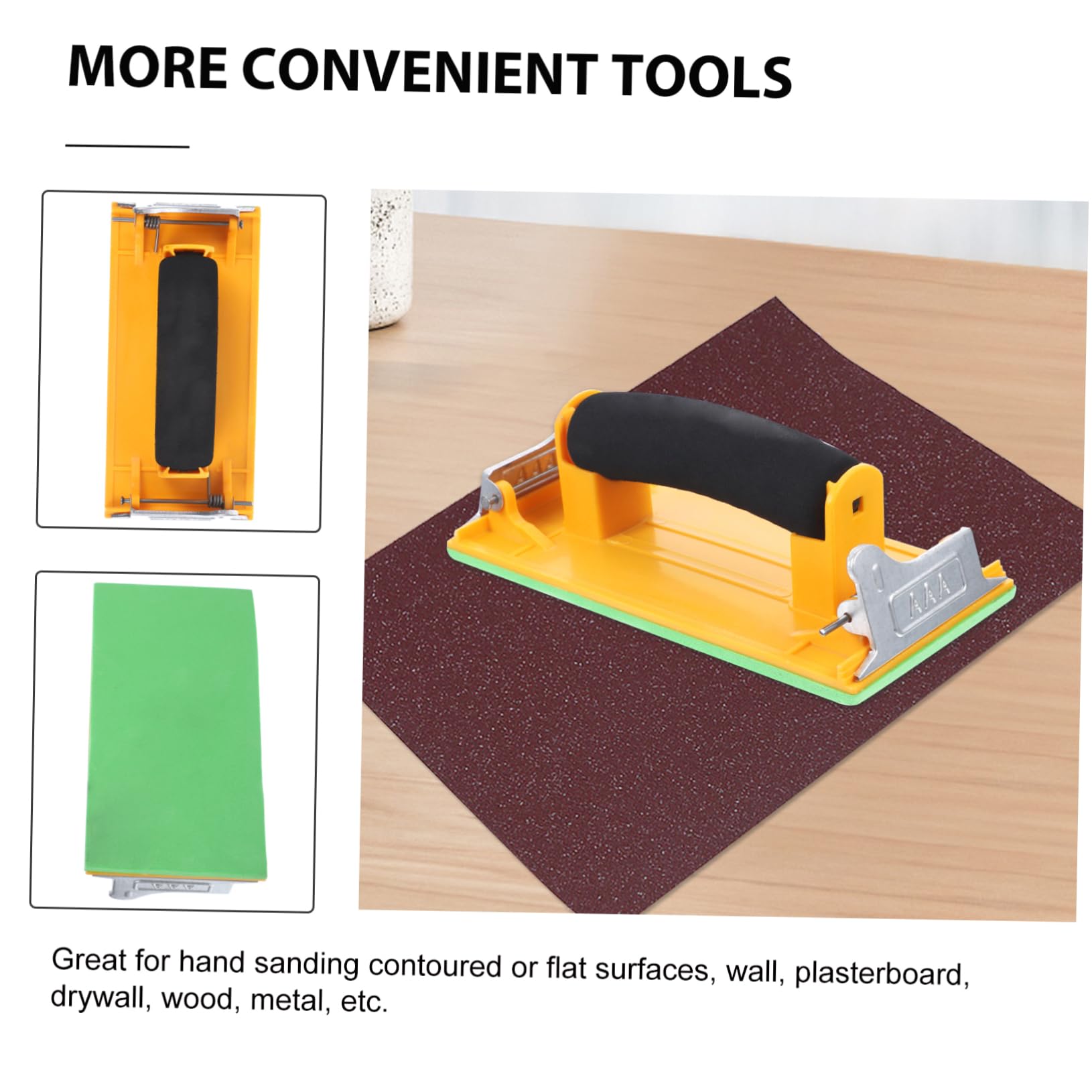 Les Outils Et Le Papier De Verre Abrasifs Pour Poncer Ou Polir Les Planches De Bois Photo Stock