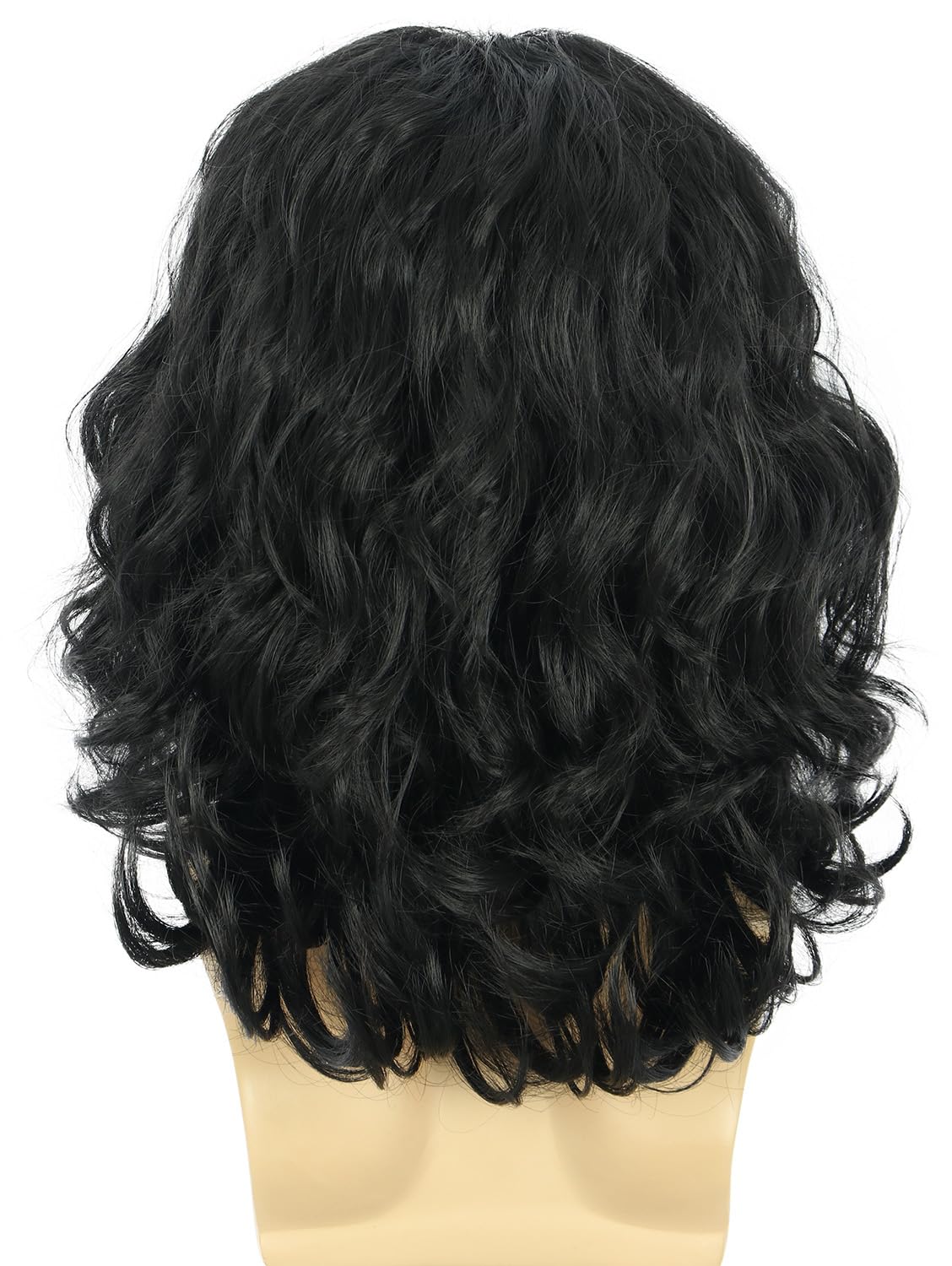 karlery California 70s 80s Rocker Wig Men Women Long Curly Black Halloween Costume Wig - Image 5