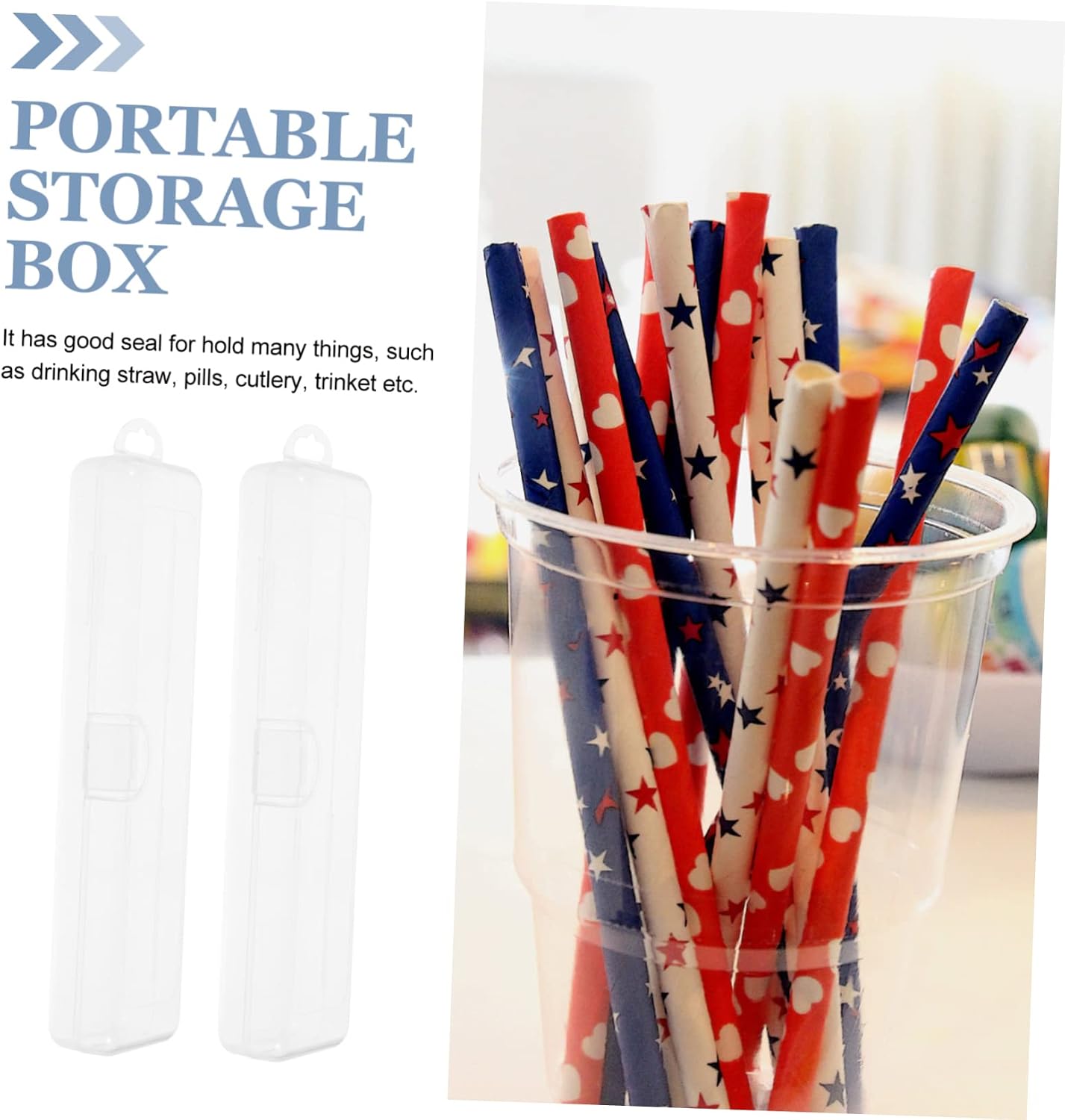Drinking Straw Carrying Case for Travel Storage 4pcs
