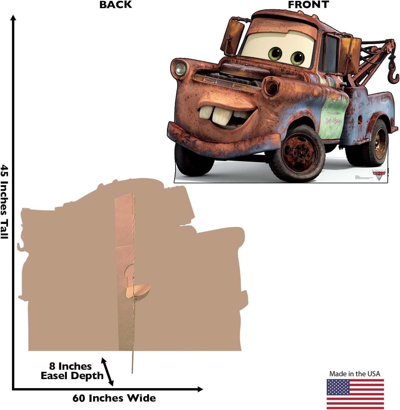 cardboard people mater life size cardboard cutout standup - disney pixar's cars 3 (2017 film)