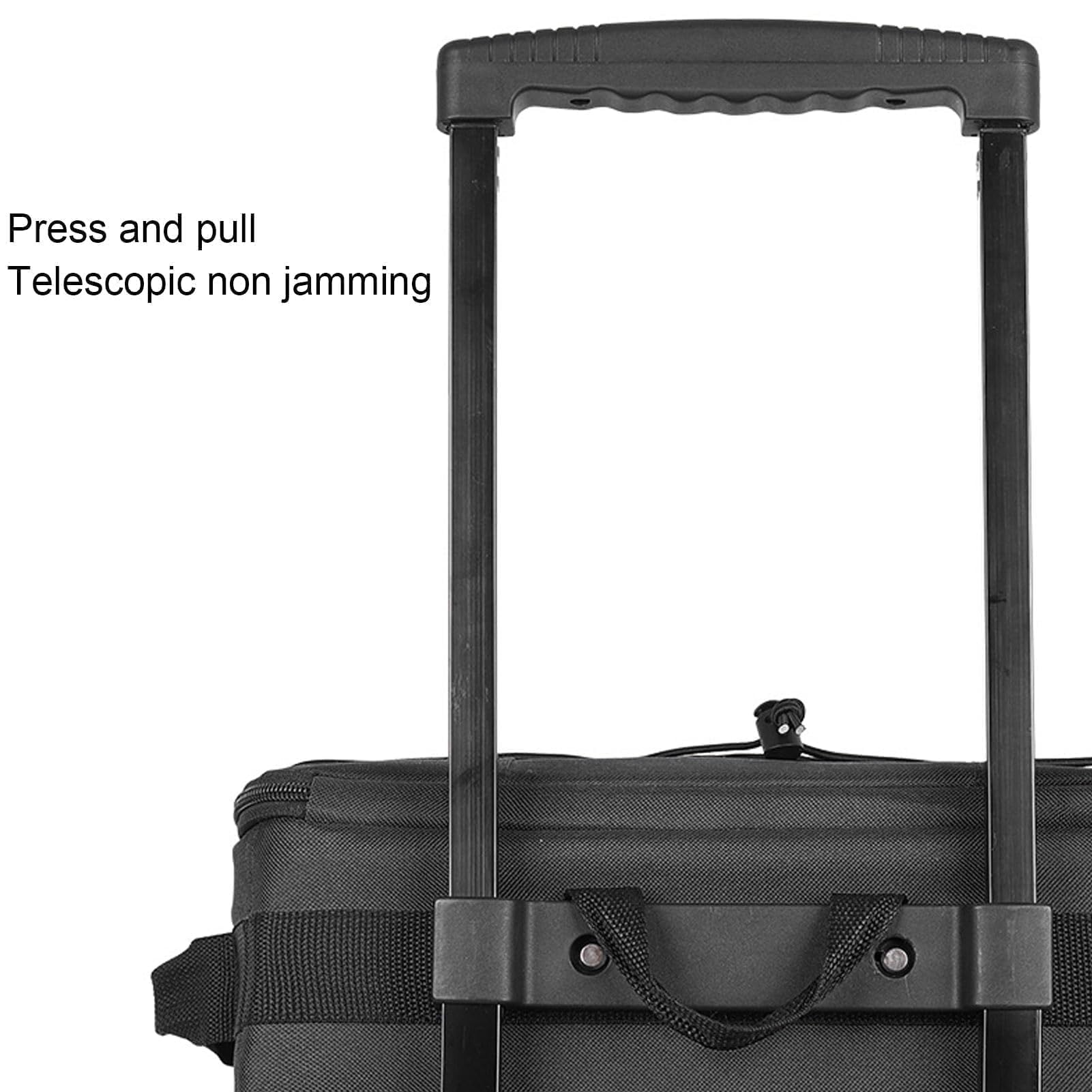 VBESTLIFE Borsa Termica con Ruote 43L, Cooler Portatile Isolato per Picnic, Campeggio e Viaggio All'Aperto, Impermeabile con Doppia Cerniera e Manico Telescopico
