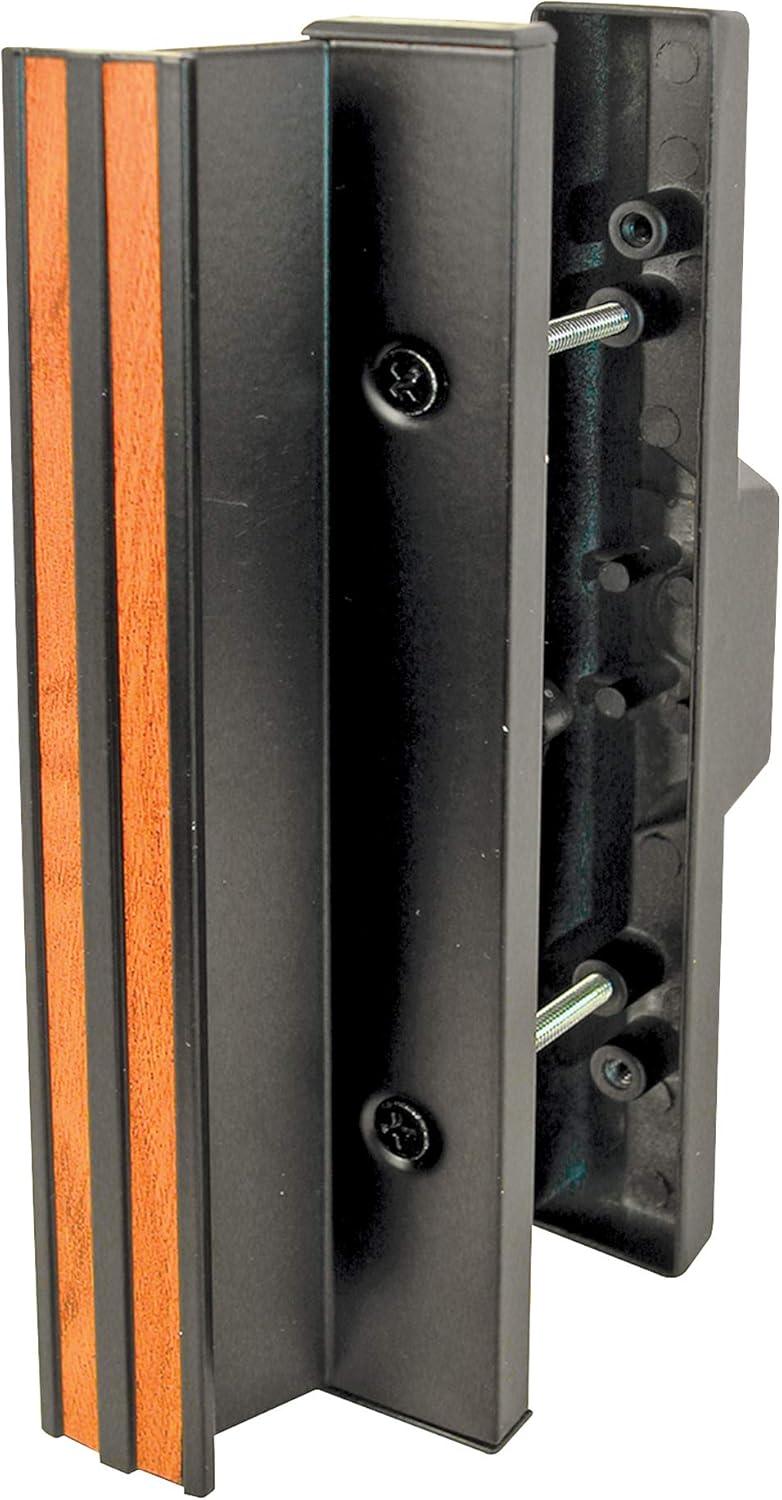 Slide-Co 141841 3-15/16 In., Black Diecast, Mortise Style Sliding Patio Door Handle (Single Pack)