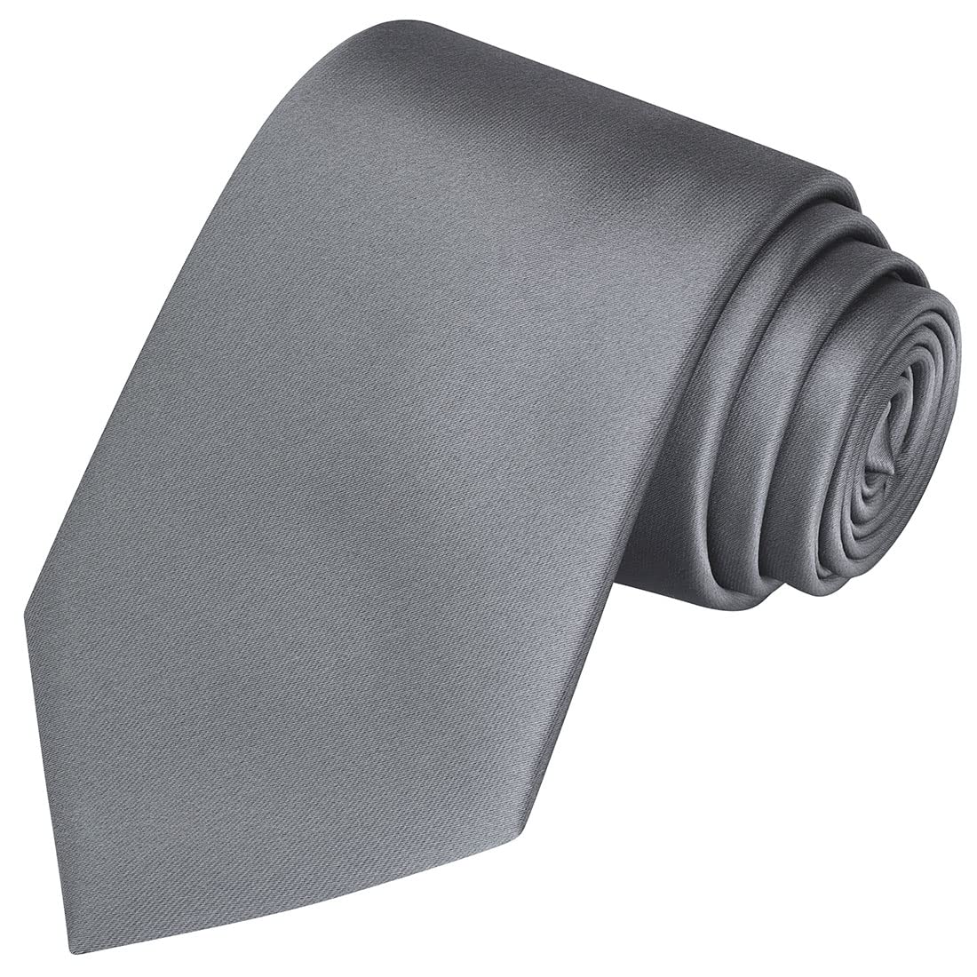 KissTies Solid Satin Tie Pure Color Necktie Mens Ties + Gift Box