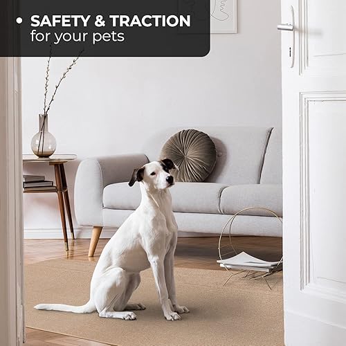 Miniatura 10 de House, Home and More Alfombra antideslizante para interiores, color beige guijarro, 3 pies x 3 pies