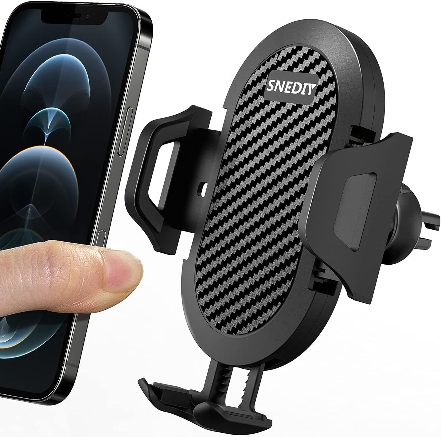 Car Phone Holder Mount, Hands Free Universal Cell Phone Holder for Car, Air Vent Phone Car Holder Compatible with iPhone 12/12 Pro/12 Pro Max/11, Galaxy S20 Samsung Etc.