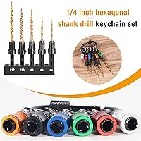 Vista 2 de 12PCS Countersink Drill Bit Set with Bit Holder, #4#6#8#10#12 Tapered Drill Bit for Woodworking, M2 Pilot Drill Bits Adjustable Depth with Storage