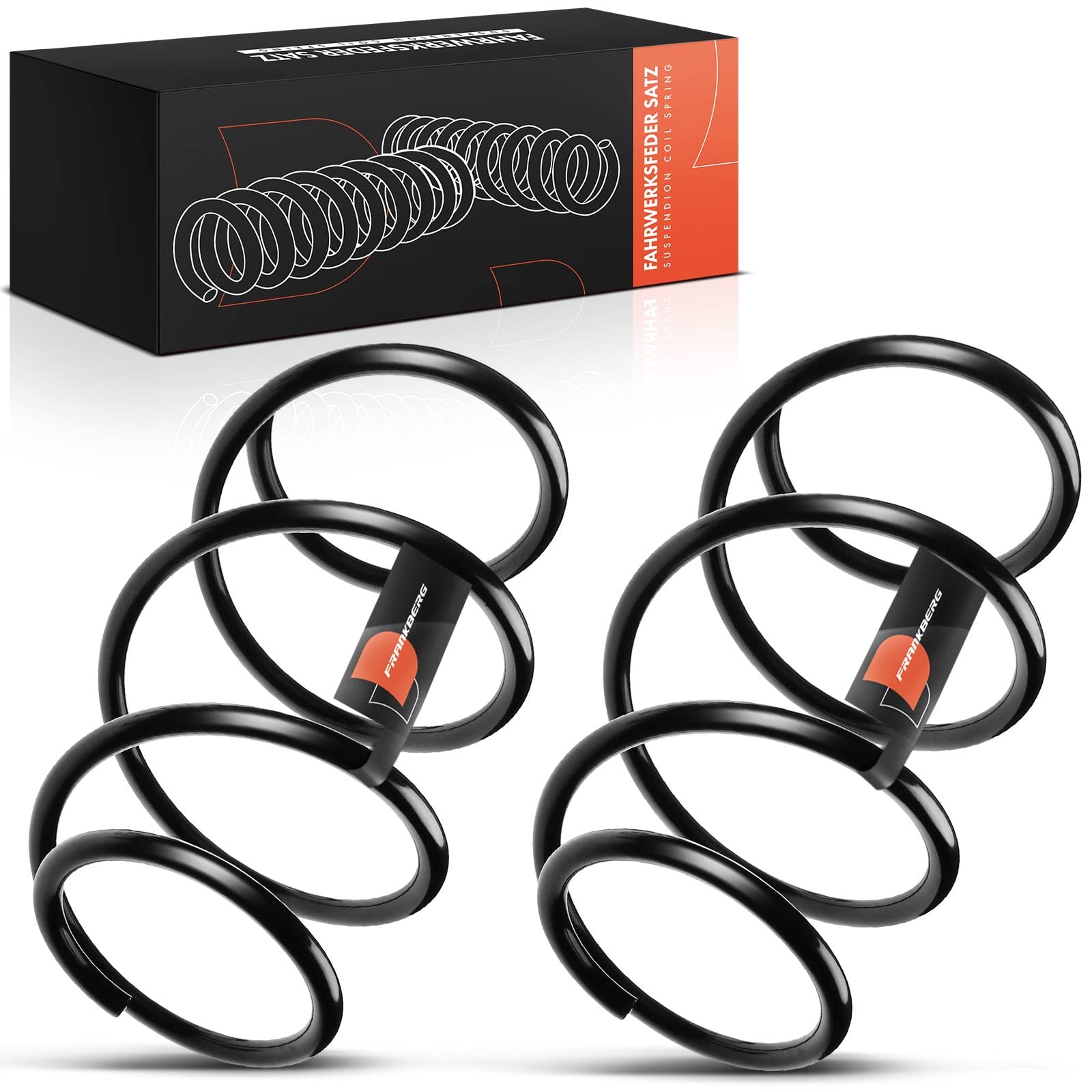 Frankberg 2 muelles de suspensión para eje delantero 31331093067 | Compatible con: Serie 3 E46, Serie 3 Coupé E46, Serie 3 Convertible E46, Serie 3 Touring E46, Serie 3 Compact E46