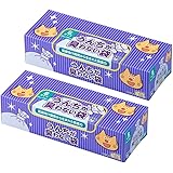 驚異の防臭袋 ボス うんちが臭わない袋 2個セット 猫用 うんち 処理袋 【 袋カラー：ブルー 】 (Sサイズ 200枚入)