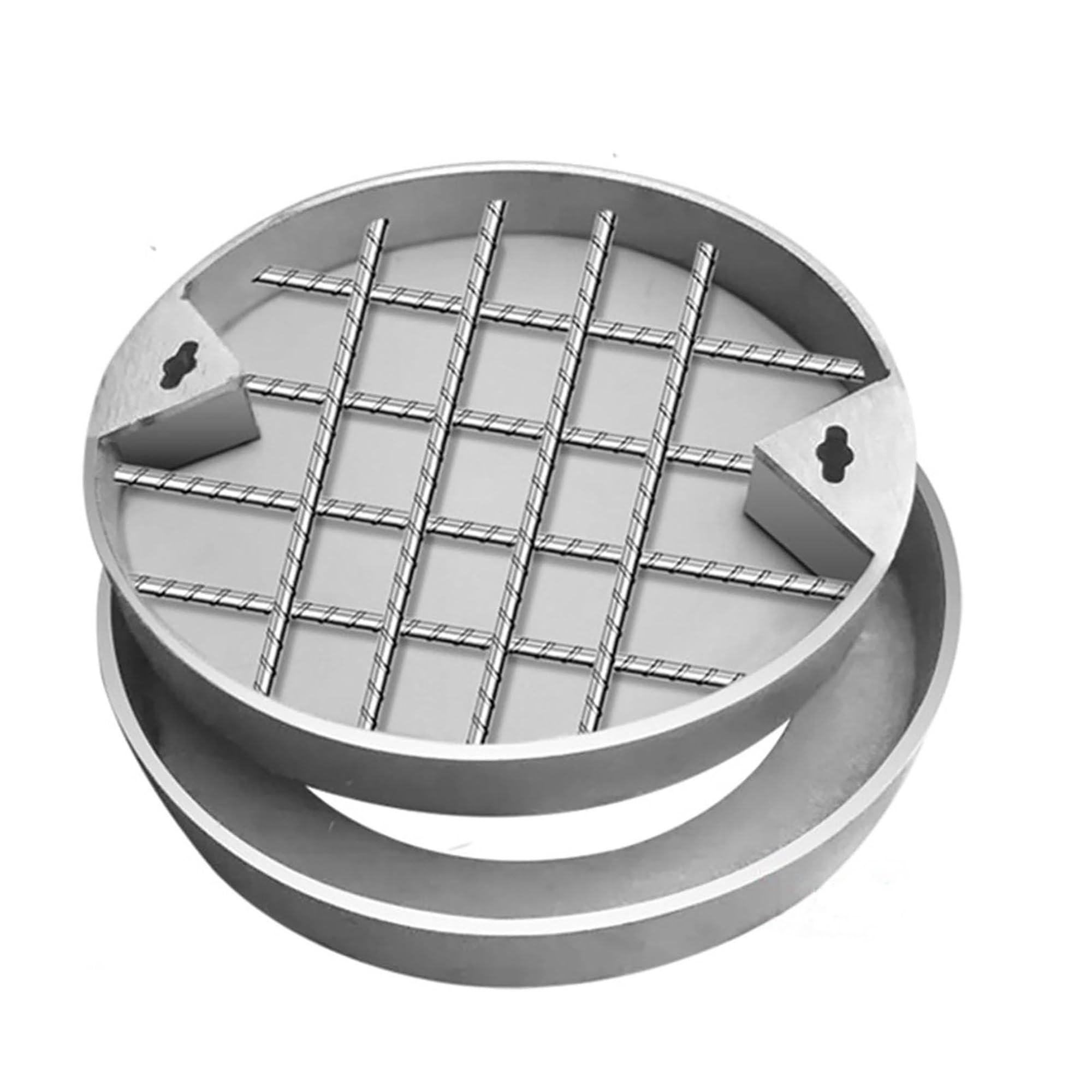 Couvercle de pompe de puisard invisible en acier inoxydable 304 dimensions 50 x 5,1 cm