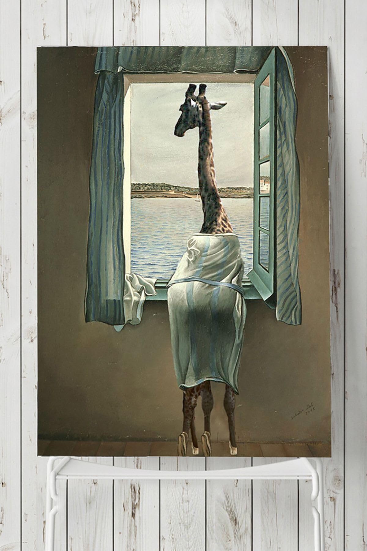 Postermanya (pster9516) Yalnız Zürafa Sanatsal Poster (60x90cm)