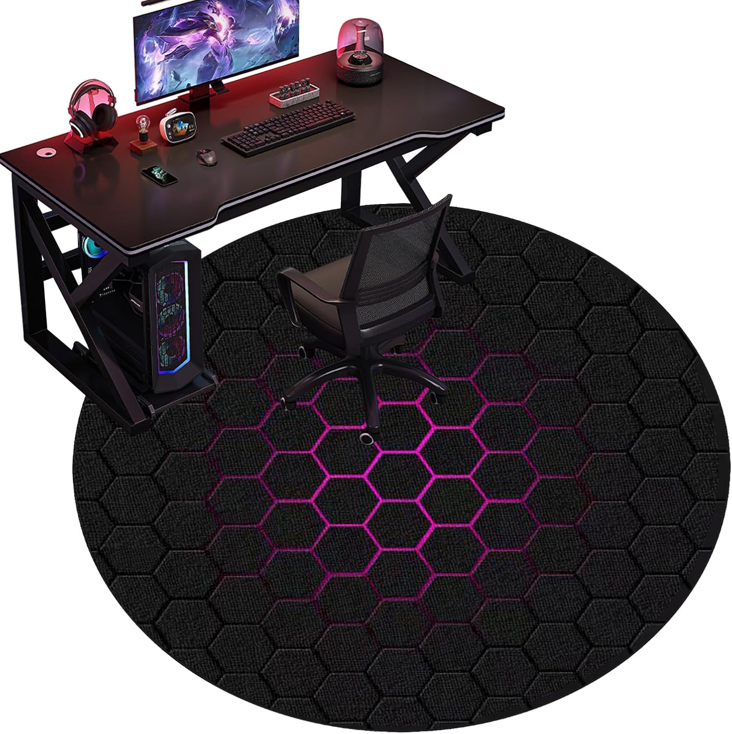 Gaming Chair Mat for Office 160 cm Rolling Chairs Rug Home, Anti
