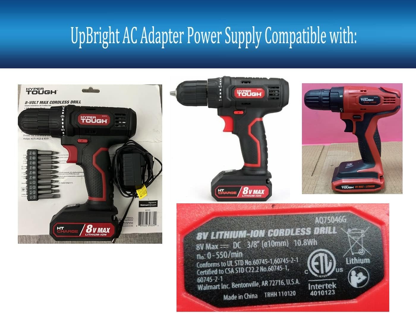 Cordless Drill Battery Charger For Hyper Tough Drill Hyper Tough