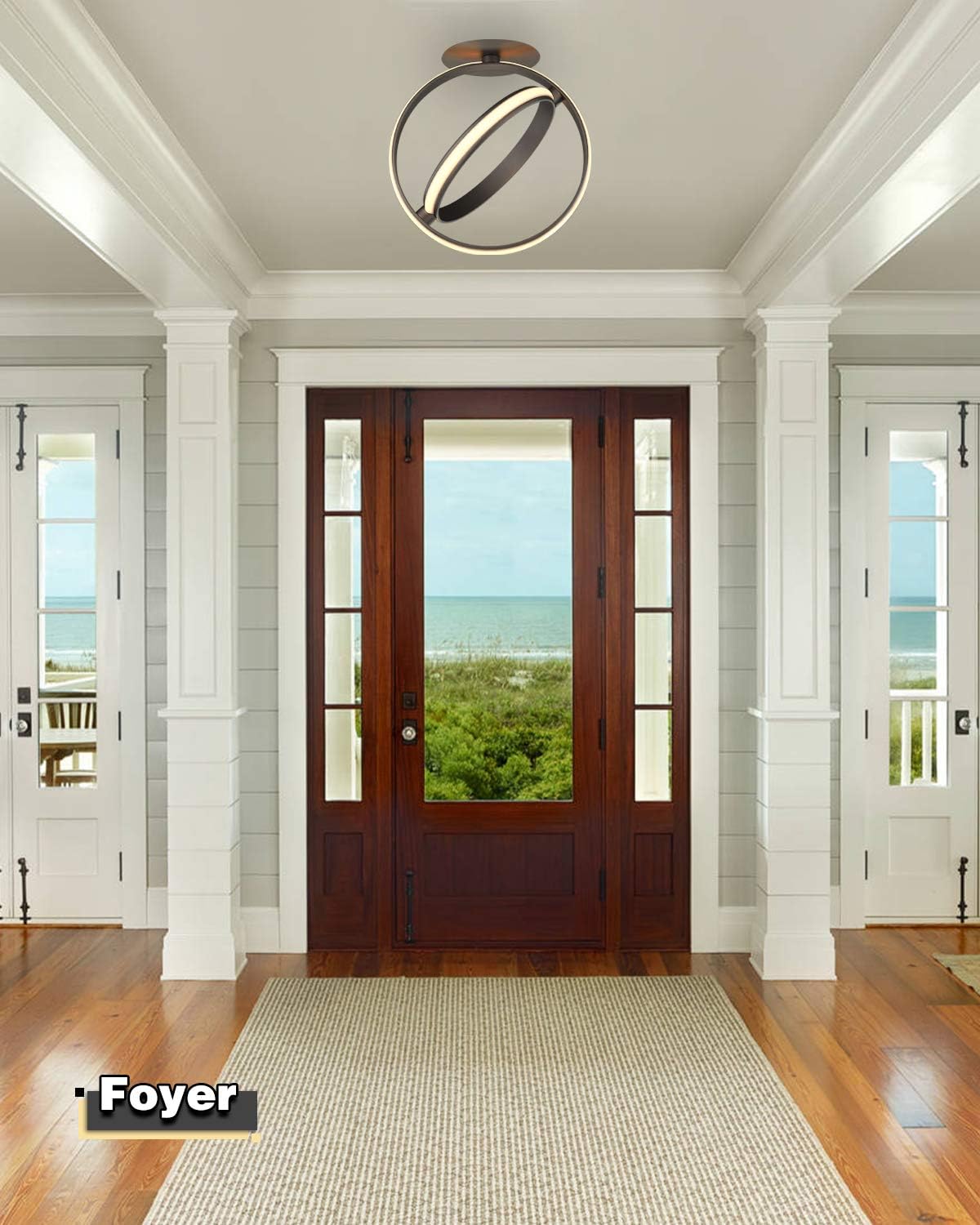 Amаzоn Crаzу 🔥 Dеаlѕ FEMILA LED Ceiling Light, Modern Ring Circle Flush Mount Ceiling Lamp, 3000K Warm White, Oil Rubbed Bronze Finish for Bedroom, Foyer, Living Room,4FC27SL-F