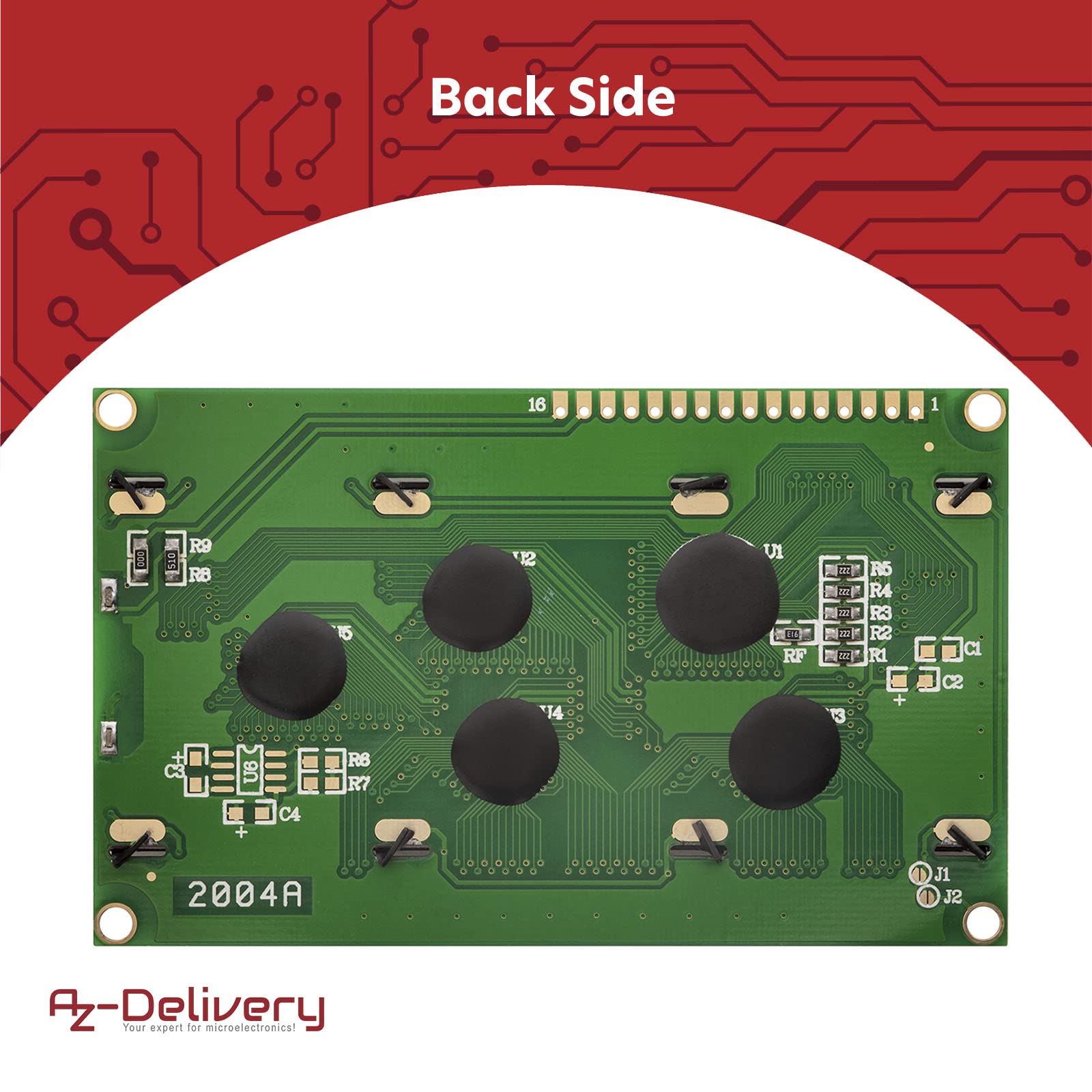 AZDelivery HD44780 2004 Wyświetlacz LCD 4x20 znaków z niebieskim tłem i białymi znakami kompatybilny z Arduino i Raspberry Pi w tym e-book!