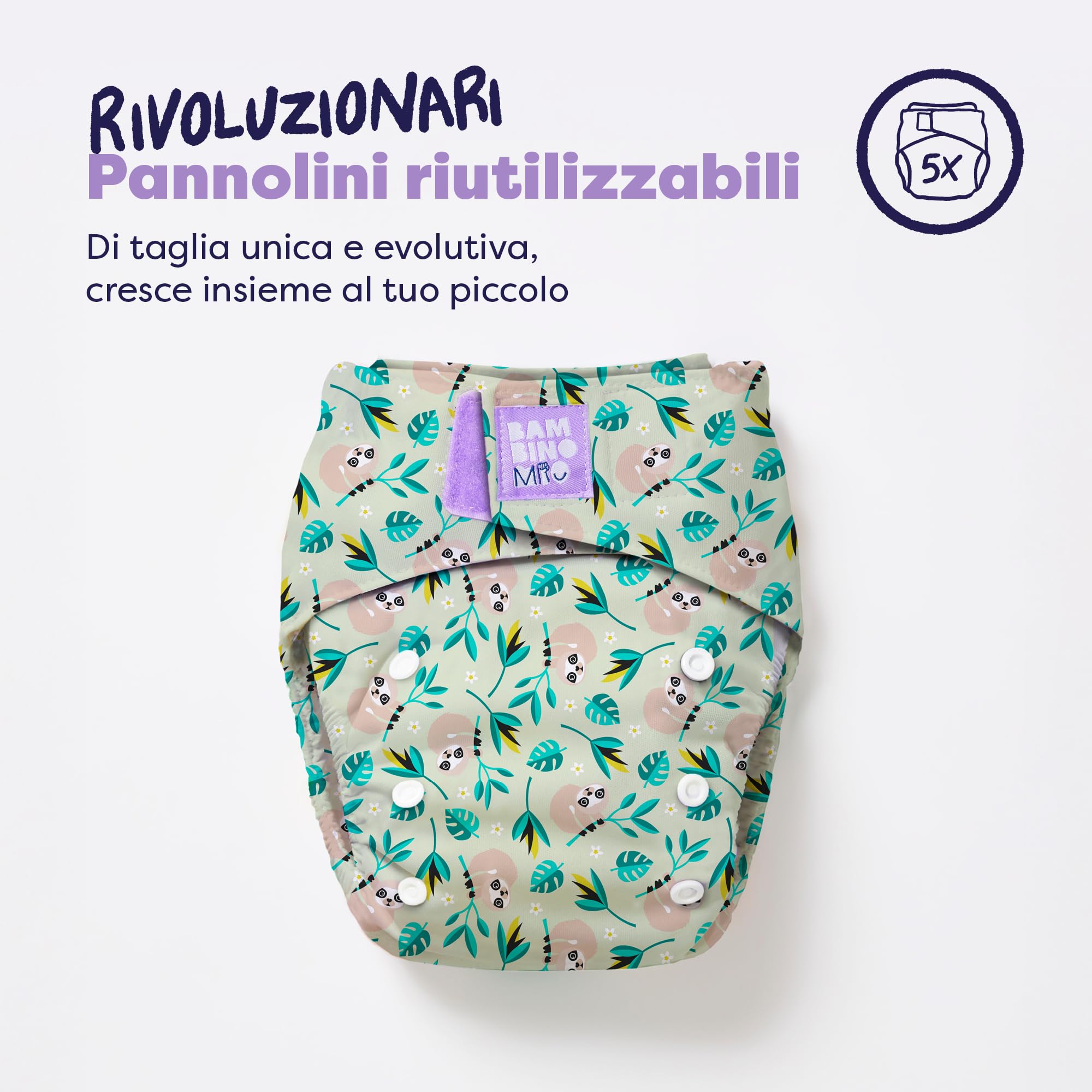 Bambino Mio Pacchetto di pannolini lavabili Prova 100 vele 5 strati