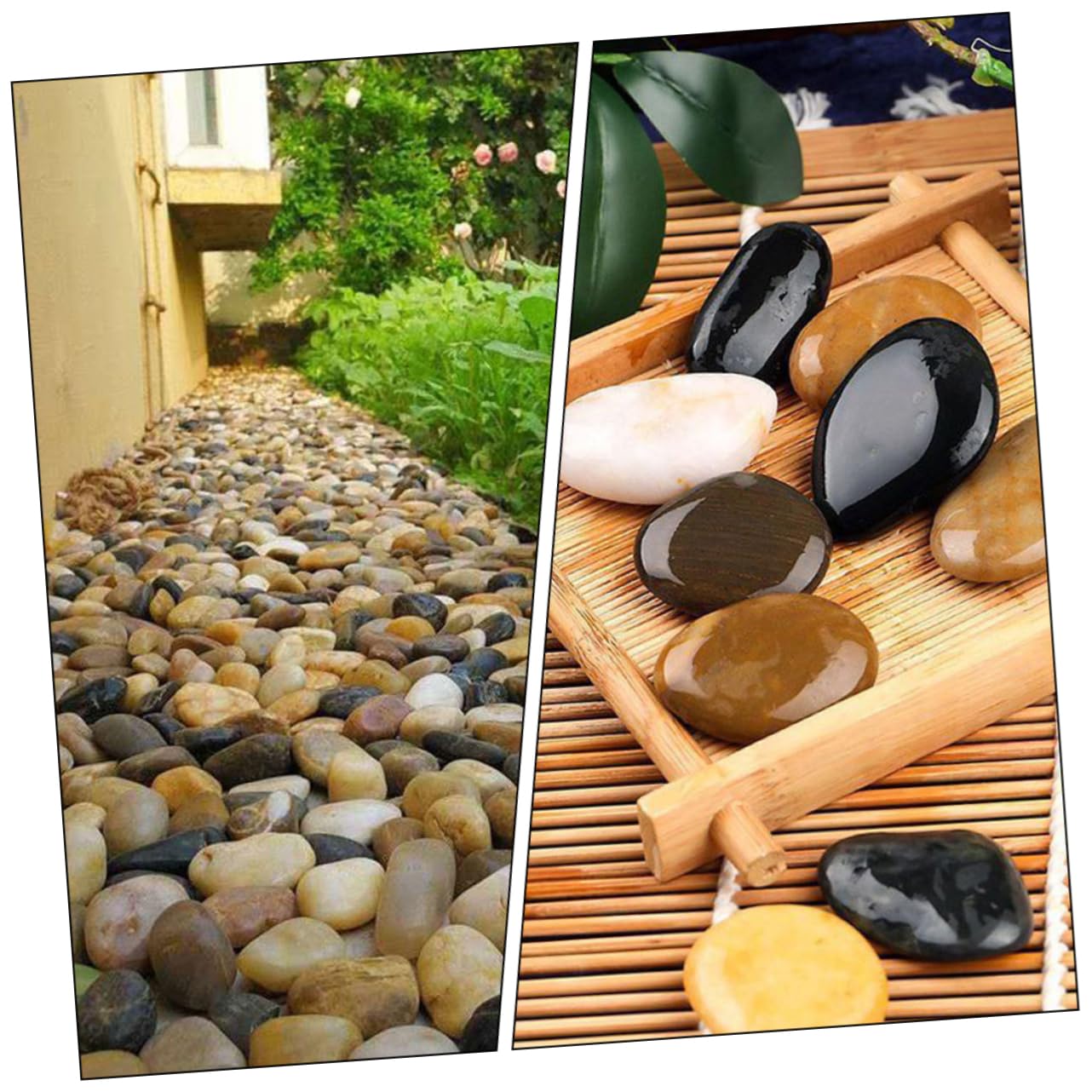 Kisangel 2bolsas Guijarros Naturales para Acuarios y Jardines De Piedras Decorativas Coloridas para Paisajismo y Plantas Suculentas para Crear Atractivos y Creativos