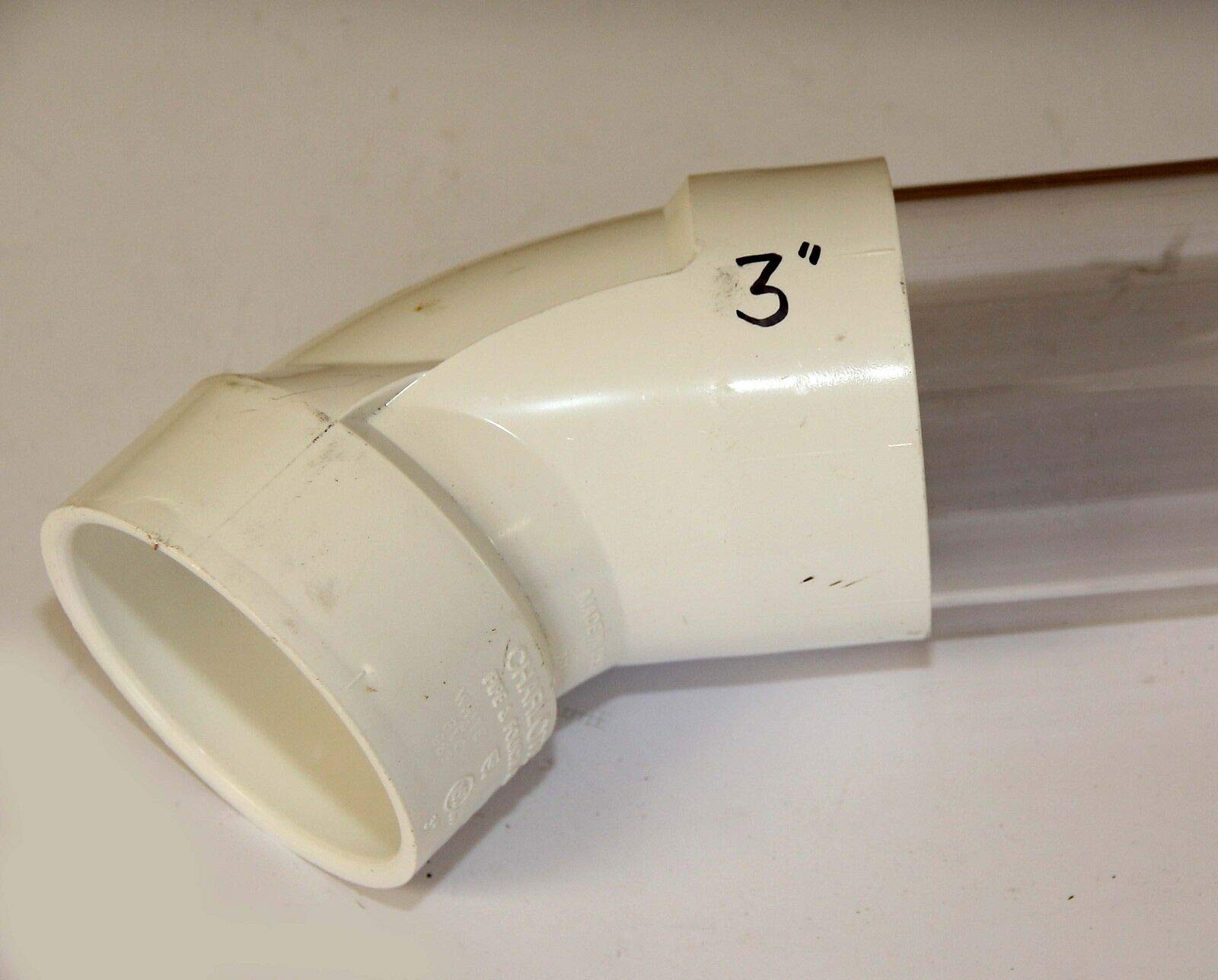 Clear acrylic Plastic Plexiglass Pipe tube 3" 89 mm fits 3" PVC