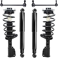 Vista 47 de Detroit Axle - Kit de suspensión de 6 piezas para Chevy GMC Silverado Sierra 1500 2007-2013 [sin suspensión electrónica] Puntales delanteros, barras