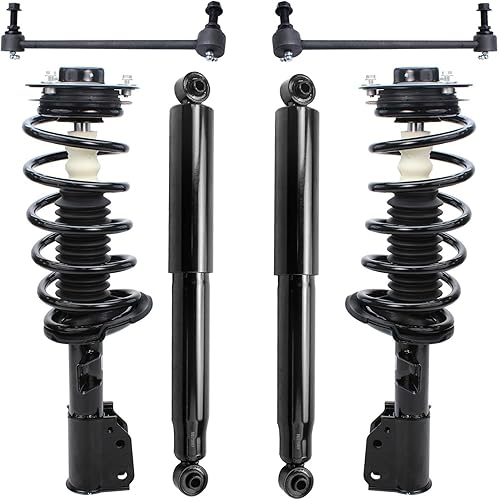 Miniatura 50 de Detroit Axle - Kit de amortiguadores de 6 puntales para Chevrolet Cruze Volt 2011-2012, puntales delanteros con resortes helicoidales barras