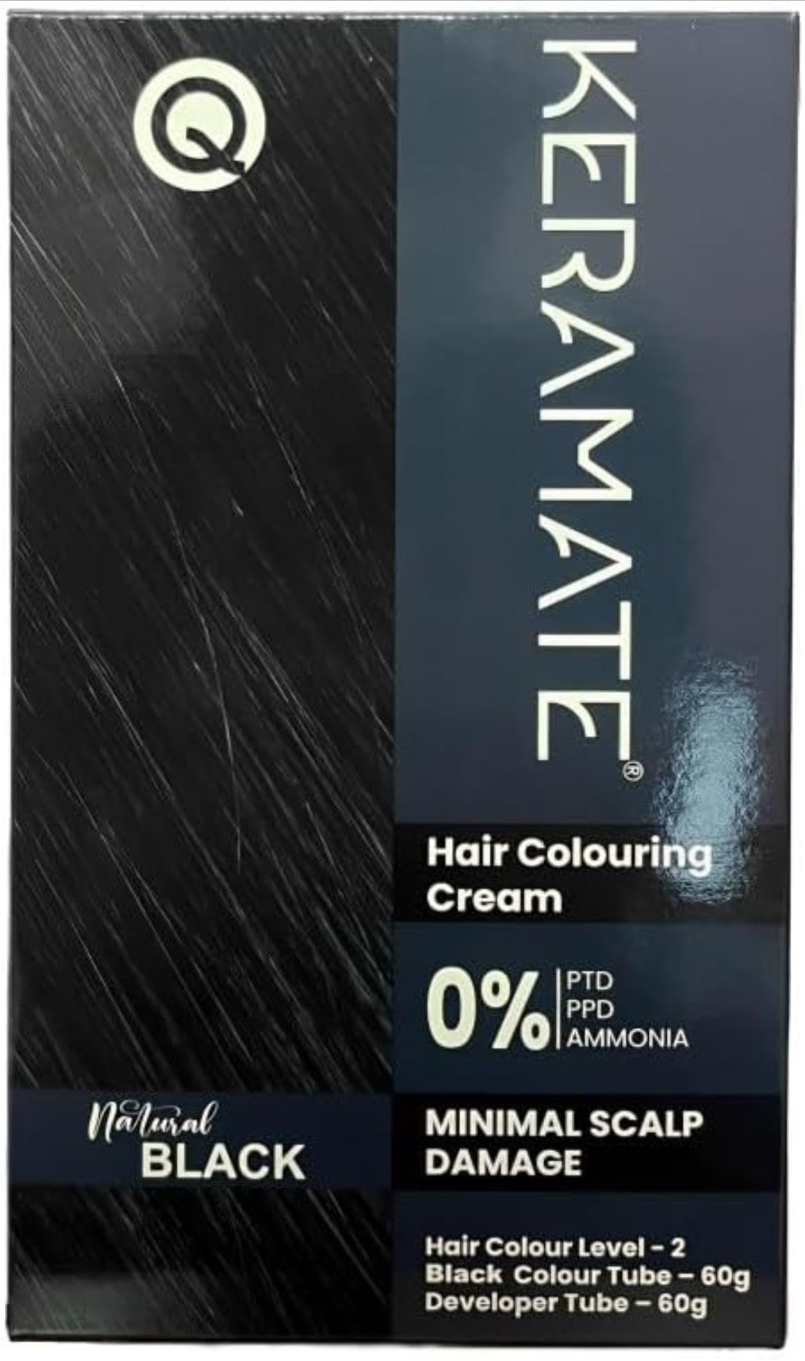 Keramate® Hair Colouring Cream Natural Black 120gm