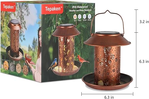 Miniatura 7 de Comederos de pájaros para exteriores, linternas solares de colibrí, impermeables, colgantes, decoración de jardín, cumpleaños para mujeres, mamá,