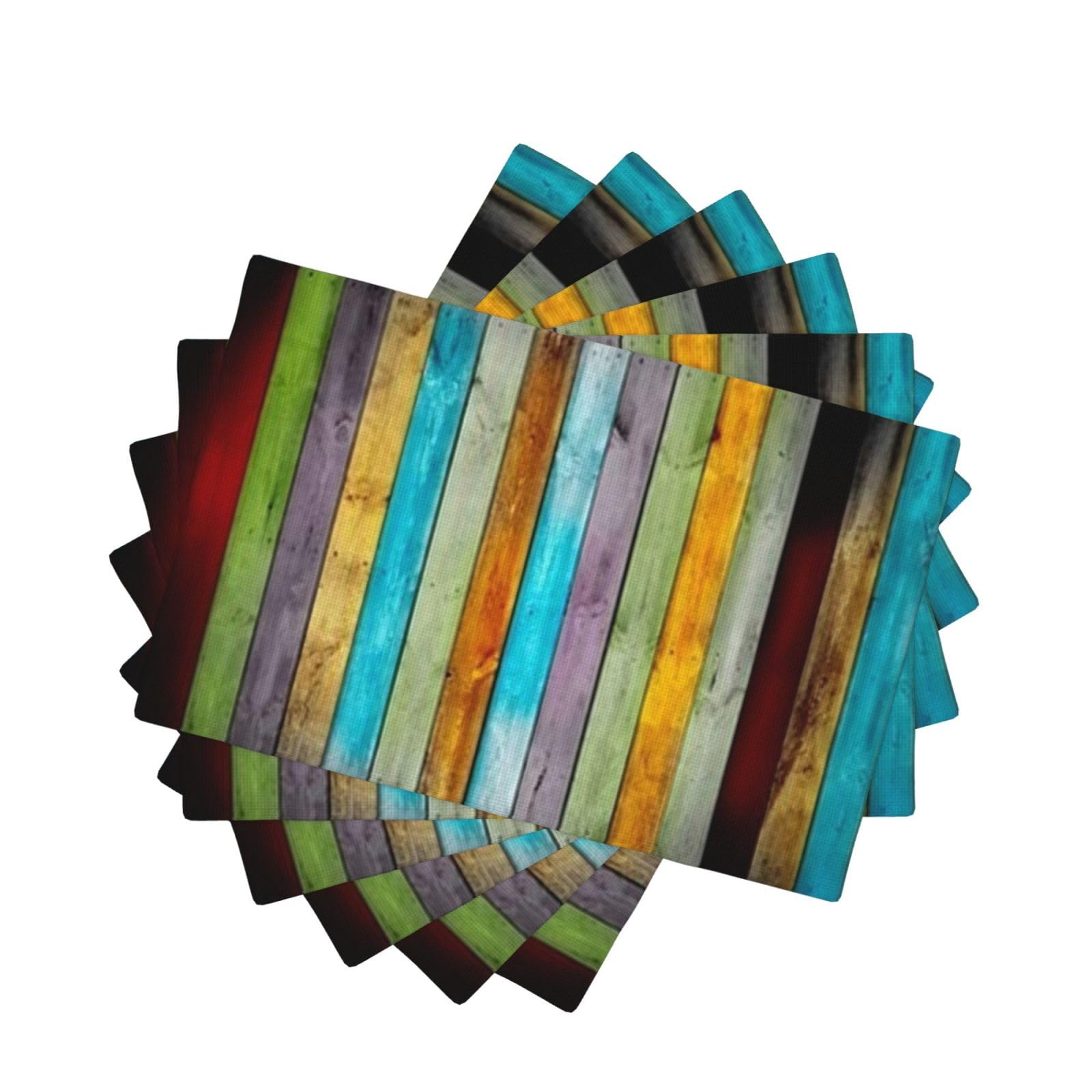 Sets de table double couche thermorésistants effet lin chic