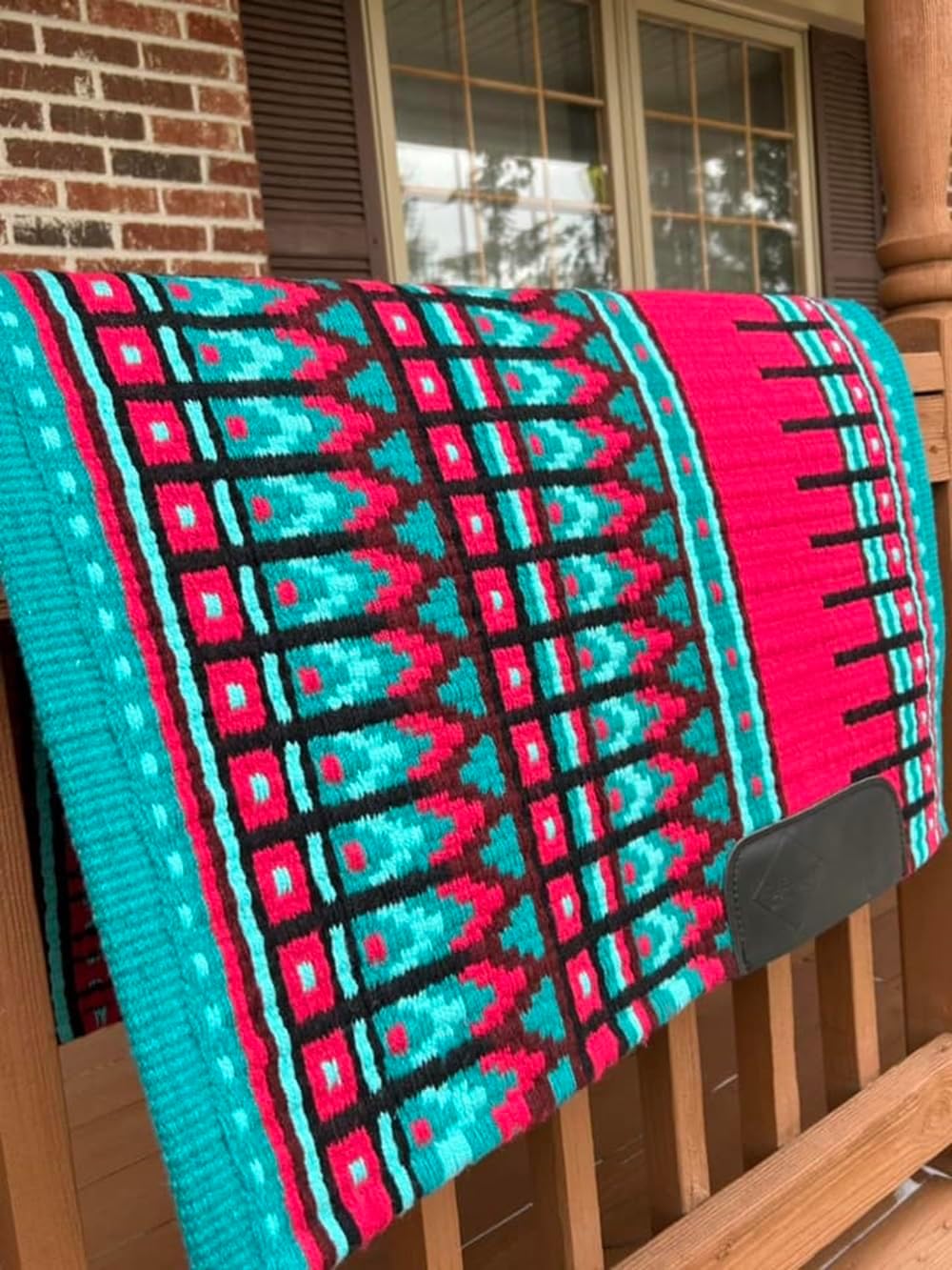Handmade Western Show Saddle Blanket | Genuine New Zealand Wool Pad | Custom Equestrian Gear AM-428