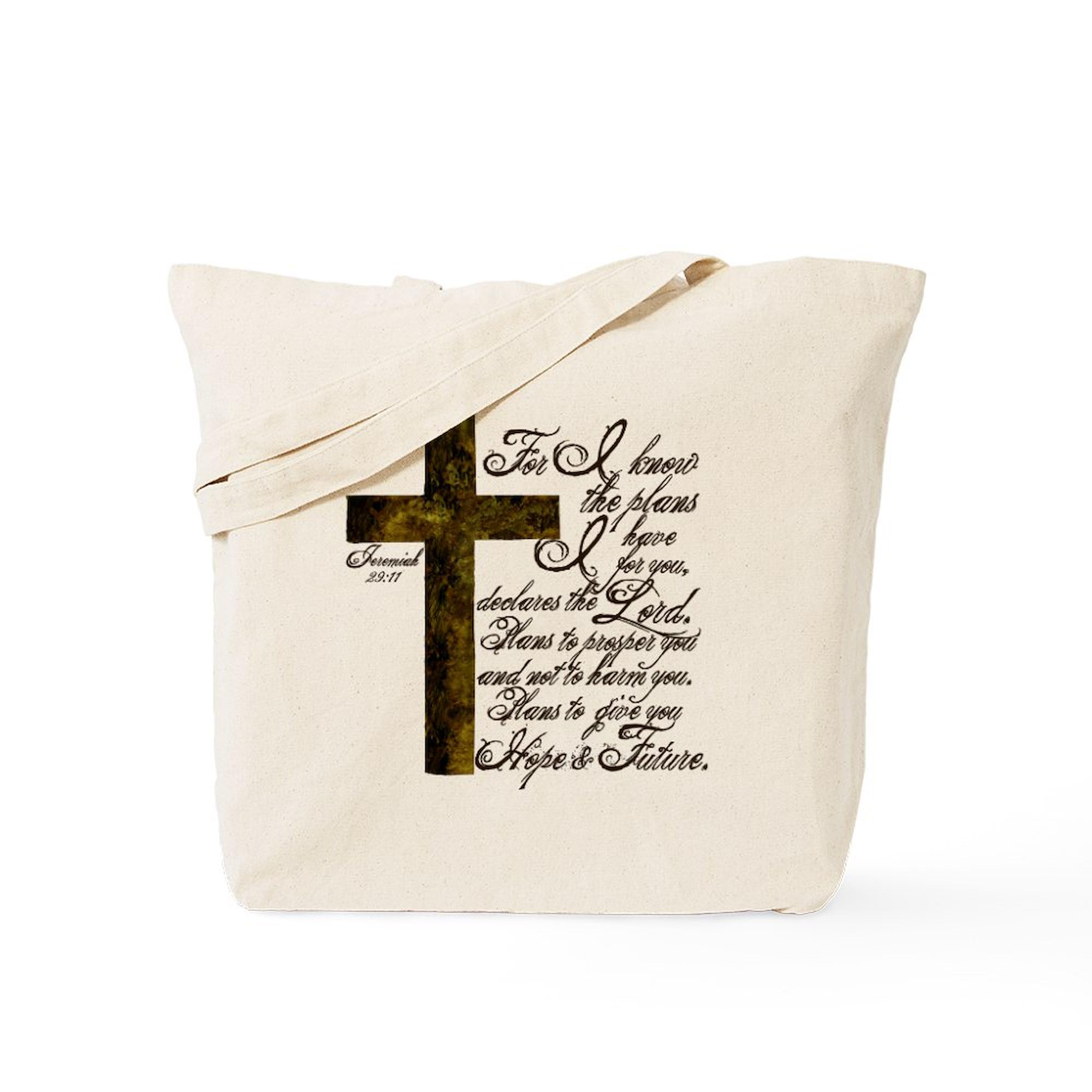 CafePress Plan Of God Jeremiah 29:11 Tote Bag Natural Canvas Tote Bag, Reusable Shopping Bag