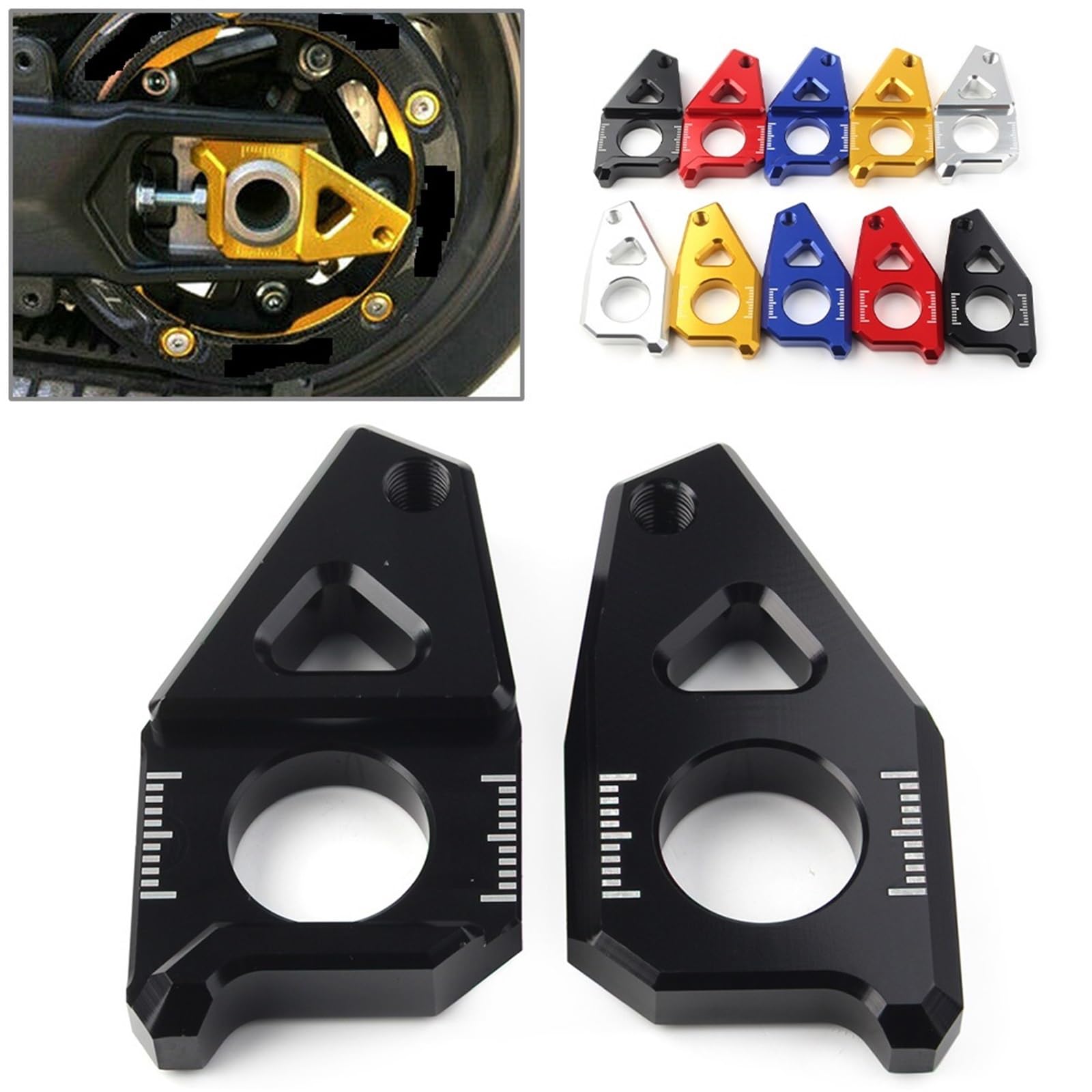 Osłony zębatek Pasuje do Yamaha YZF R1 FZ1 2005-2015 FZ8 TMAX 530 2012-2015 Motocykl Oś Wrzeciona Łańcucha Bloki Nastawcze Osłona Dekoracyjna Tarczy(C)