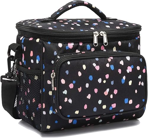 Miniatura 1 de Lonchera reutilizable con aislamiento para adultos, lonchera grande para hombres y mujeres con correas ajustables, bolsillo frontal con cremallera y