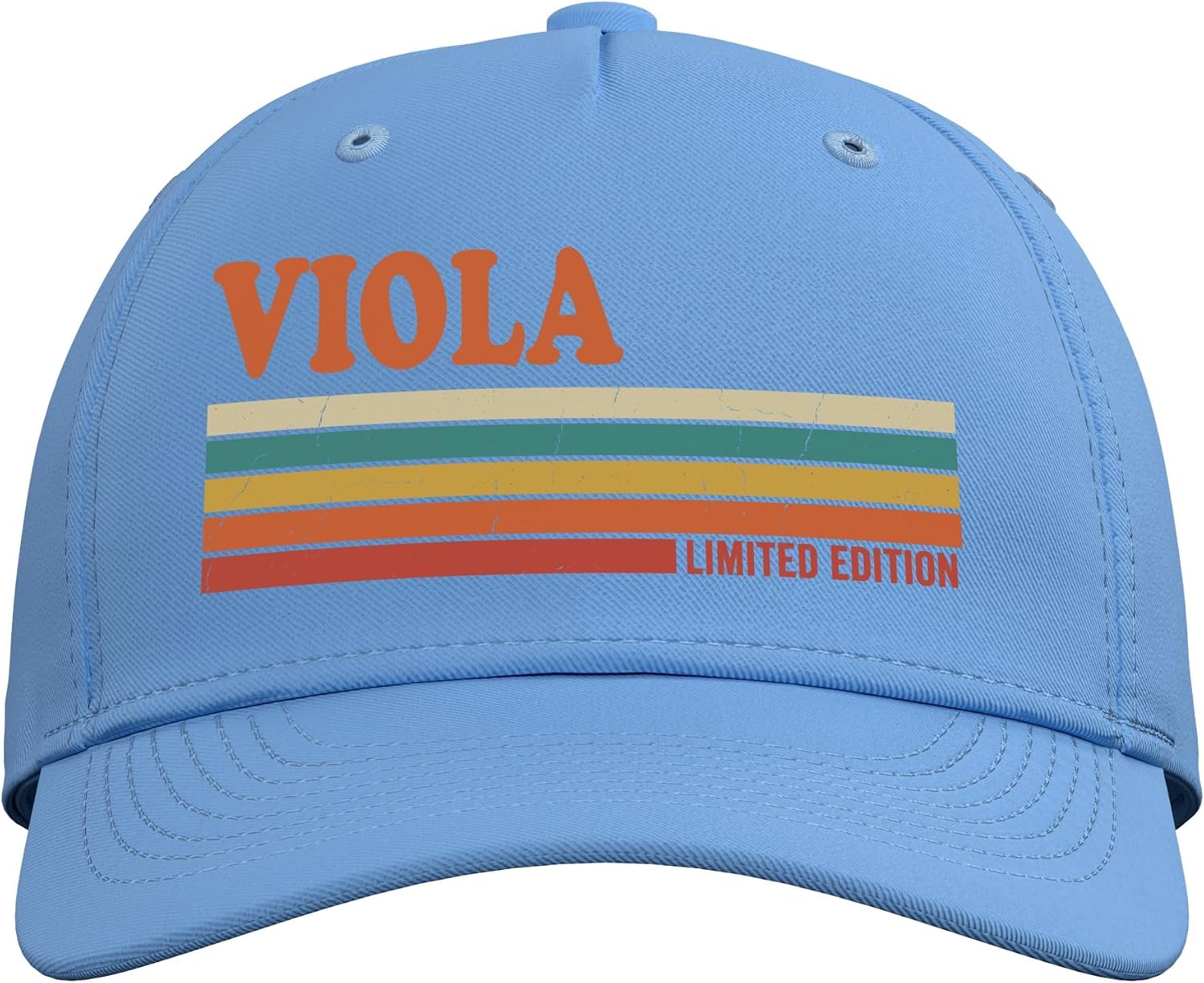Viola Retro Personalized First Name Vintage Stripes Adjustable Baseball Hat image 2