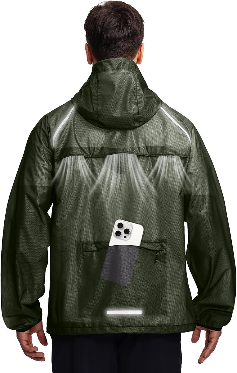 SWISSWELL Men's Ultra Light Rain Jacket Breathable Raincoat for Cycling