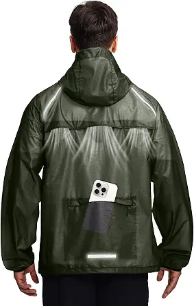 SWISSWELL Men's Ultra Light Rain Jacket Breathable Raincoat for Cycling