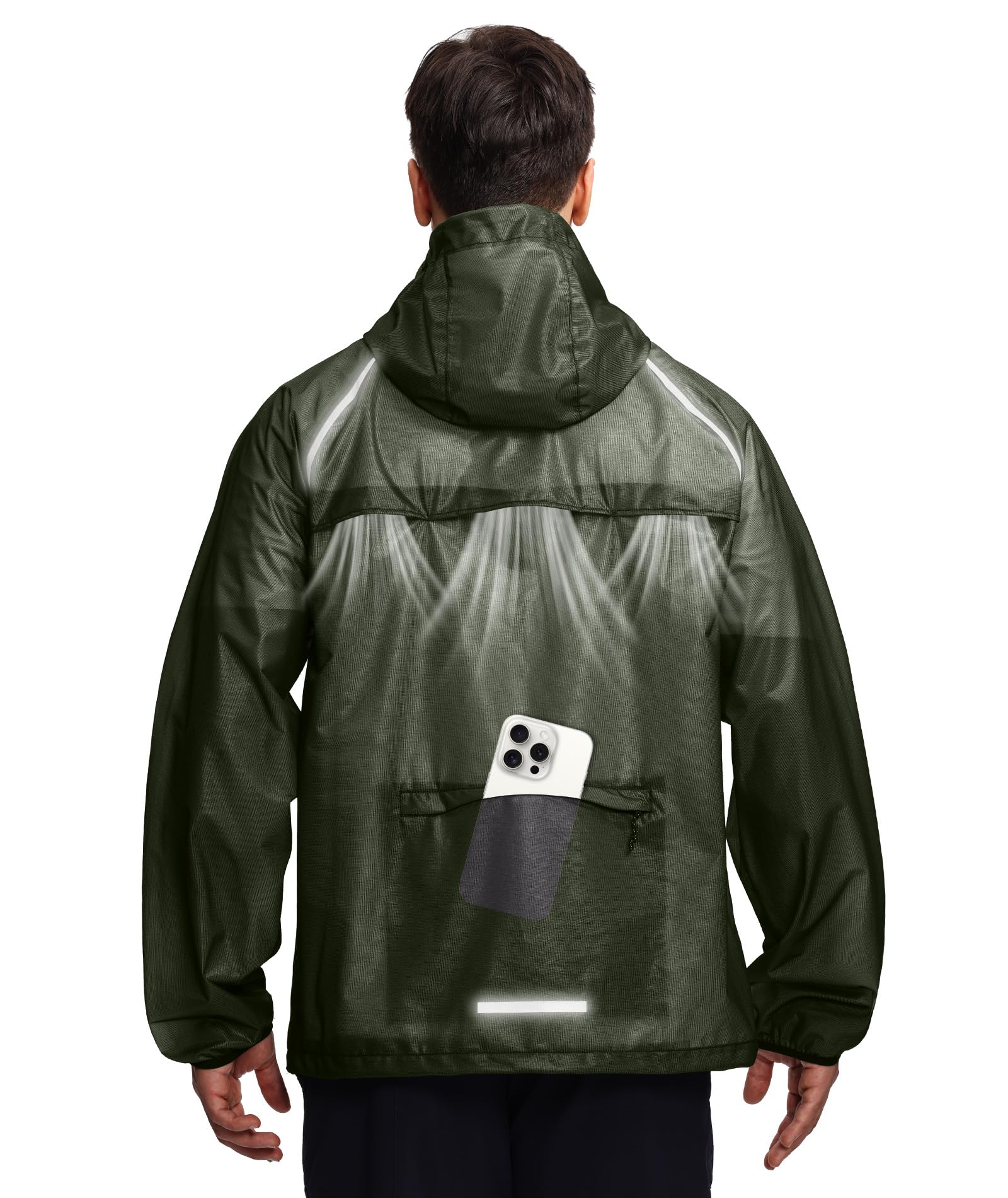 SWISSWELL Men's Ultra Light Rain Jacket Breathable Raincoat for Cycling