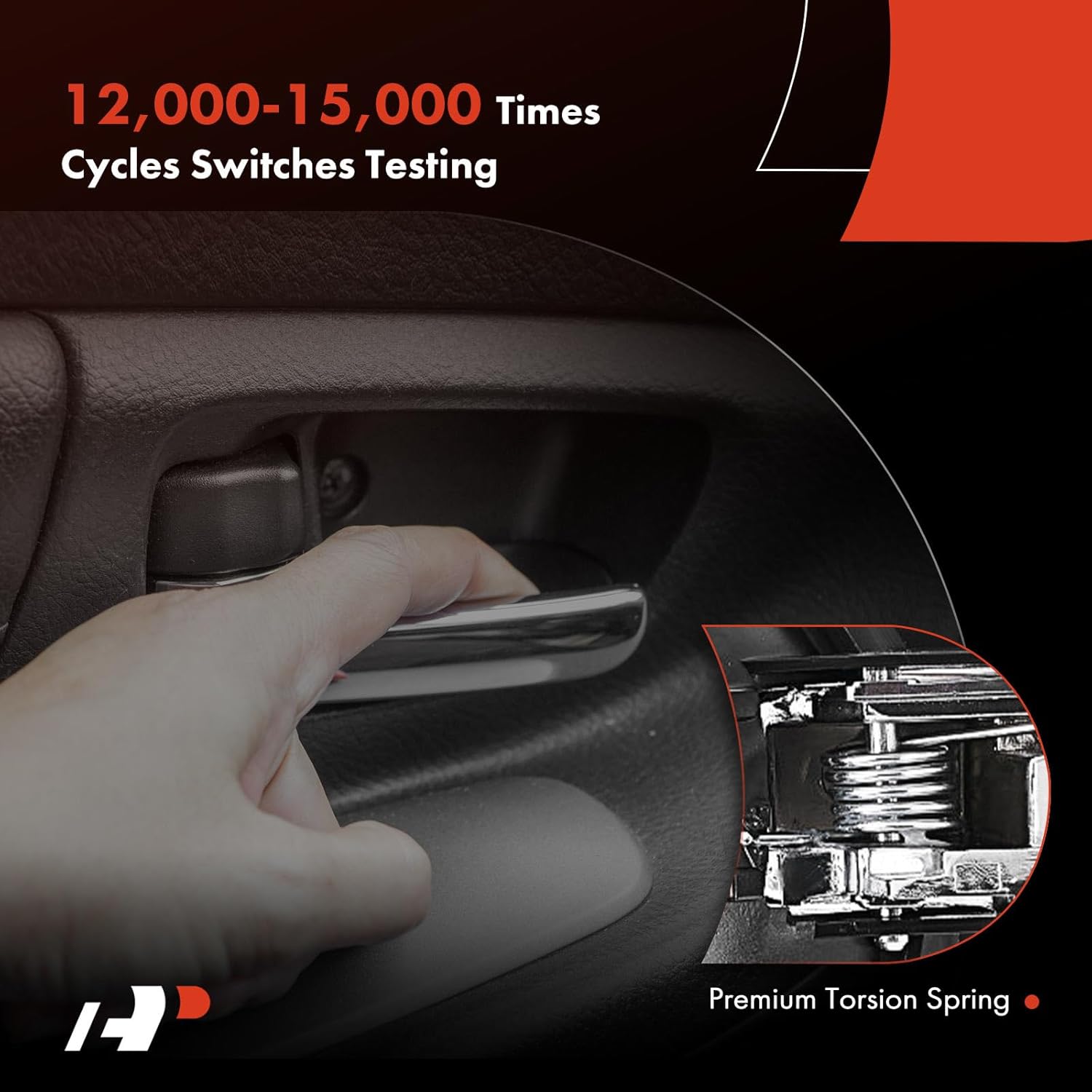 A-Premium Front or Rear Passenger Side Interior Door Handle Compatible with Dodge Charger 2006-2010, Magnum 2005-2008, Gray Housing with Chrome Lever, Replace# 1LF90XDVAA