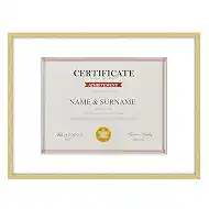 Giftgarden 12x16 Picture Frame Gold, Metal 12x16 Frames Matted to 8.5x11 Certificate Award Document for Wall Hanging, 1 Pack