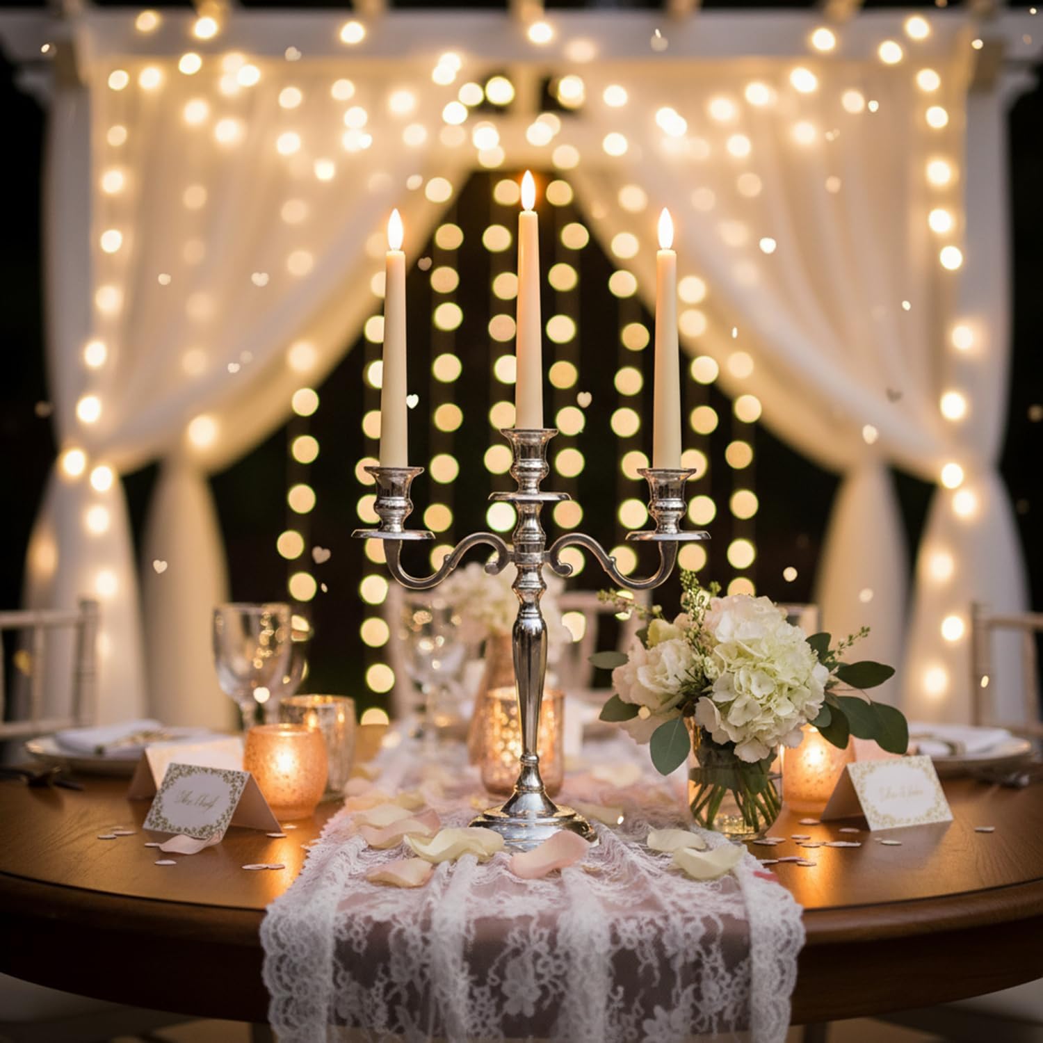 8.3'' Timer Flameless Taper Candles with Remote Control,6PCS LED Candle Battery Operated Warm White Flickering for Christmas Home Decor Birthday Party (Ivory)