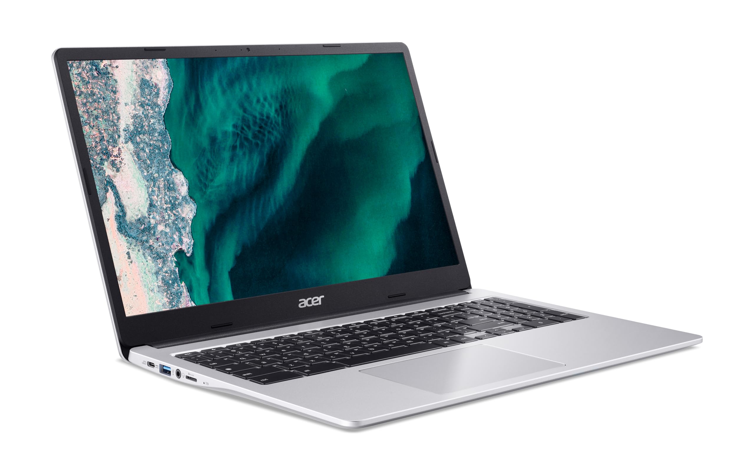 Vue rapprochée du clavier AZERTY de l'Acer Chromebook 315 CB315-4H-C7R0.