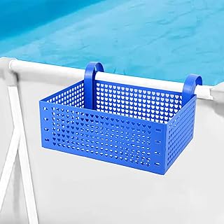 OBFAI Poolside Storage Basket, Extra Large Pool Basket Pool Accessories, PP Material Pool Accessories Above Ground for Frame Swimming Pool, Bathtub, Home Storage
