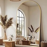 Vista 24 de Espejo de longitud completa, de 59 x 19 pulgadas, de suelo, arqueado, no empotrado, con soporte, colgante, montado para dormitorio, sala de estar