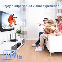 Vista 3 de Paquete de 2 lentes DLP Link 3D para proyector, ELEPHAS 144 Hz, recargables, activos, compatibles con proyectores 3D DLP-Link: Acer, ViewSonic