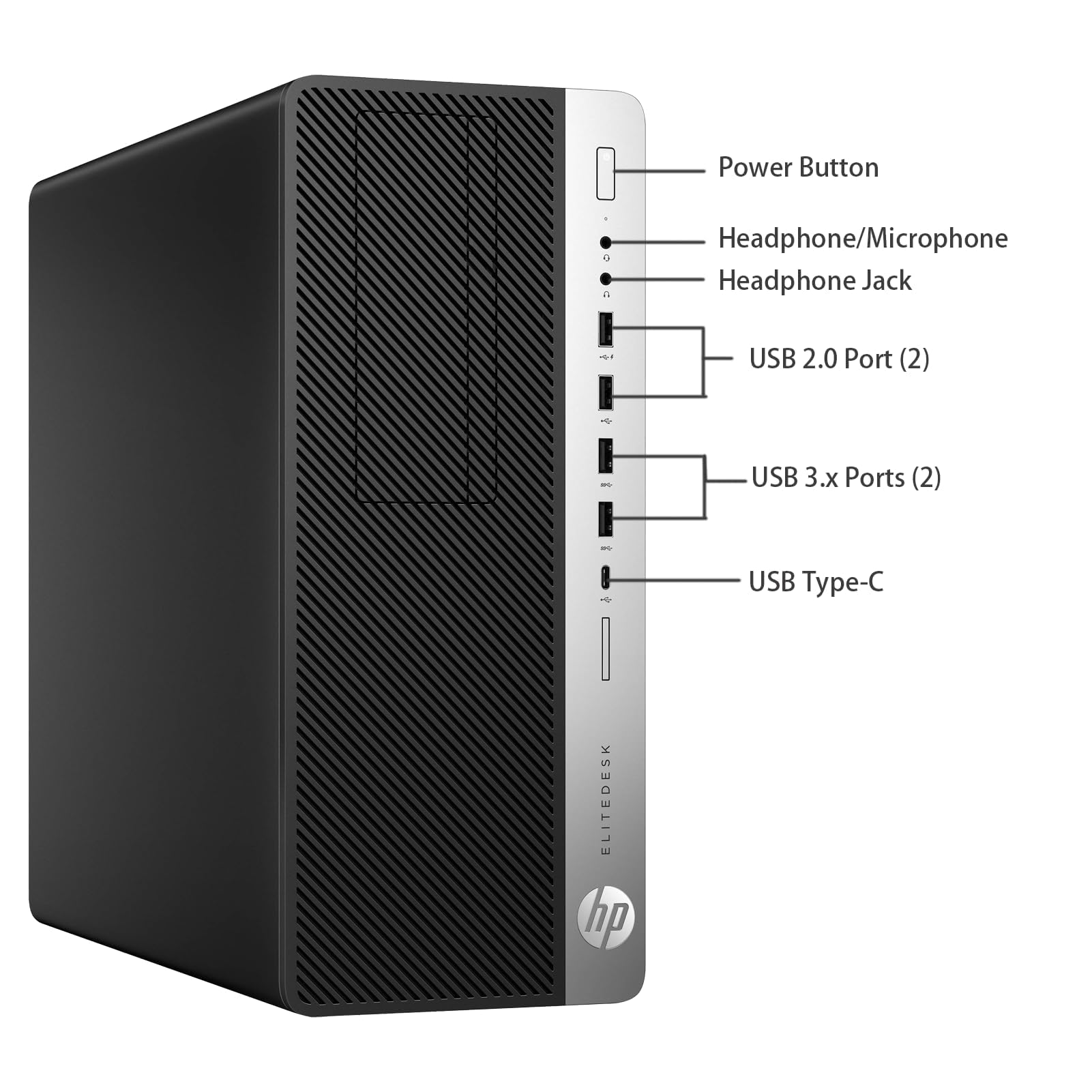 HP EliteDesk 800 G3 MT Ordenador de sobremesa, Intel Core i7-7700, 16 GB de RAM, SSD de 512 GB, Teclado US (QWERTY), WiFi & Bluetooth,Windows 11 Pro (Reacondicionado)