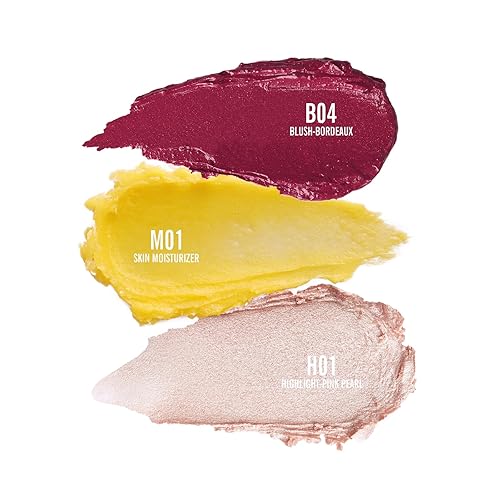 Miniatura 3 de KIMUSE Cosmetics Multi Stick Trio, barra de rubor crema, resaltador e hidratante, paquete de 3 barras de maquillaje para mujeres mayores y piel
