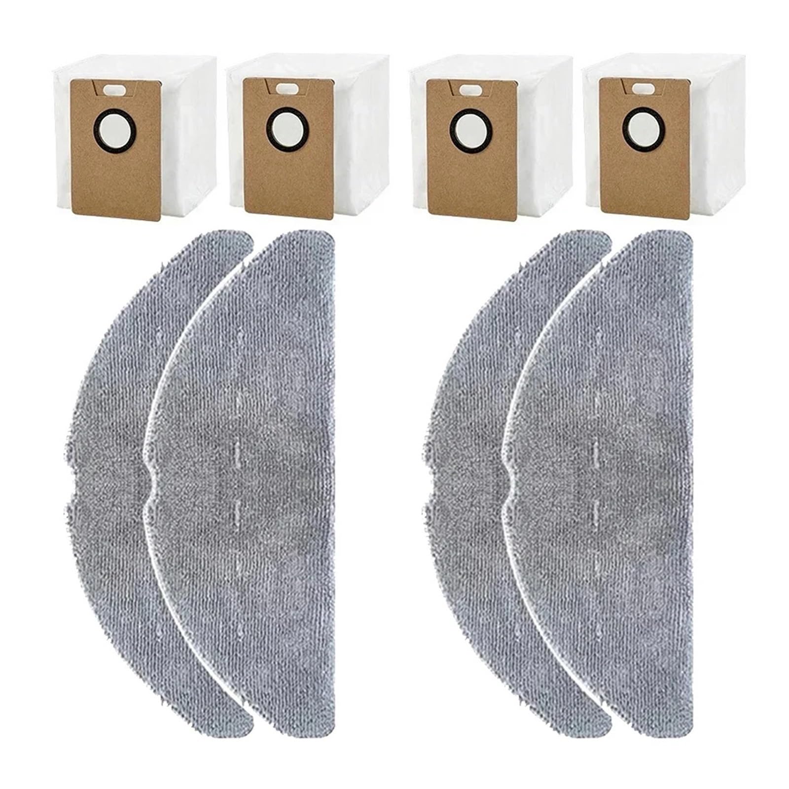RHOBYXONZ Replacement 8pcs Set Of Dust Bags, Mops And Wipes For B40 And B40 Plus Vacuum Cleaners,Compatible For Lubluelu