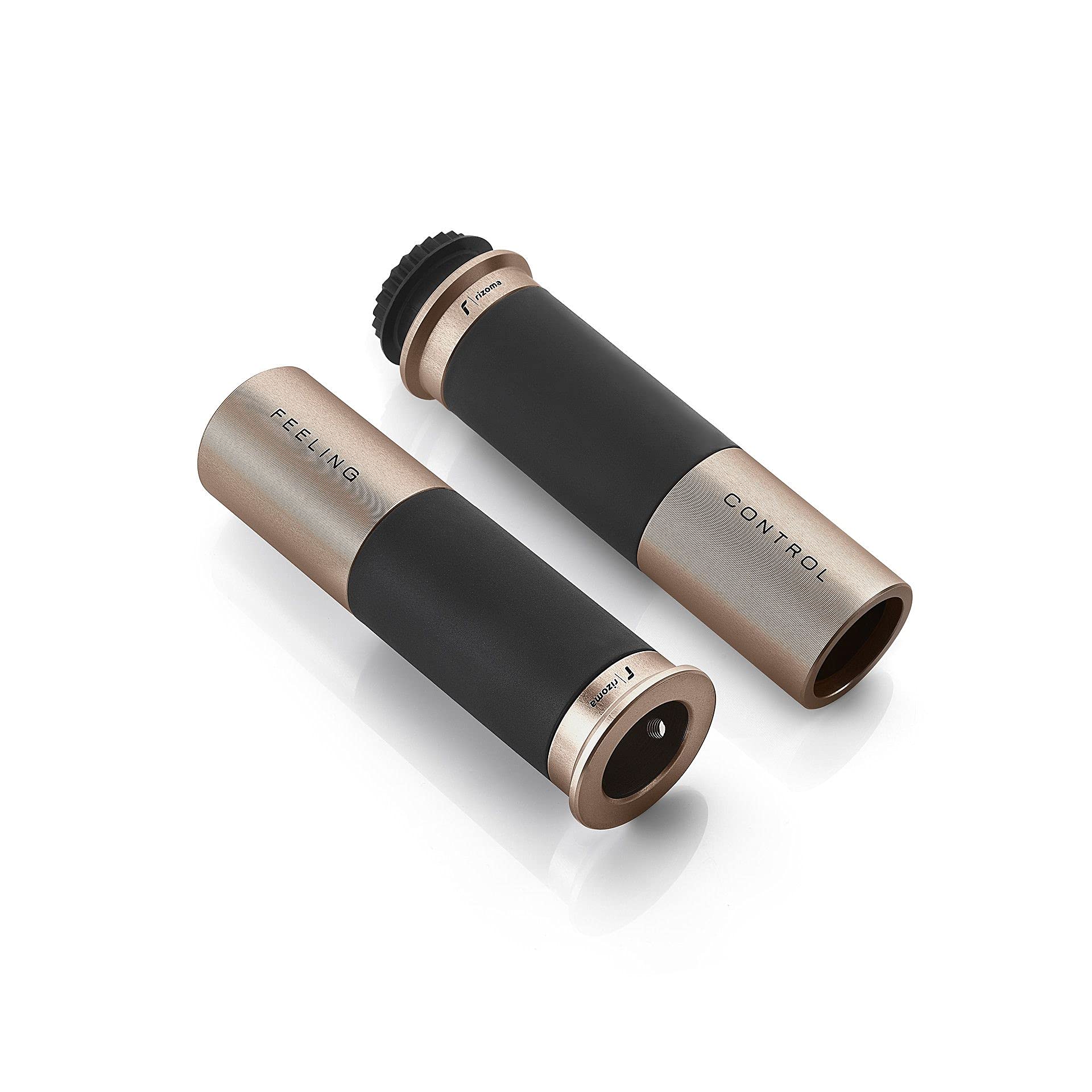 Rizoma - puños de Aluminio rizoma Icon 22 mm con Goma ergonómica Antideslizante - disponi Color Arena Talla
