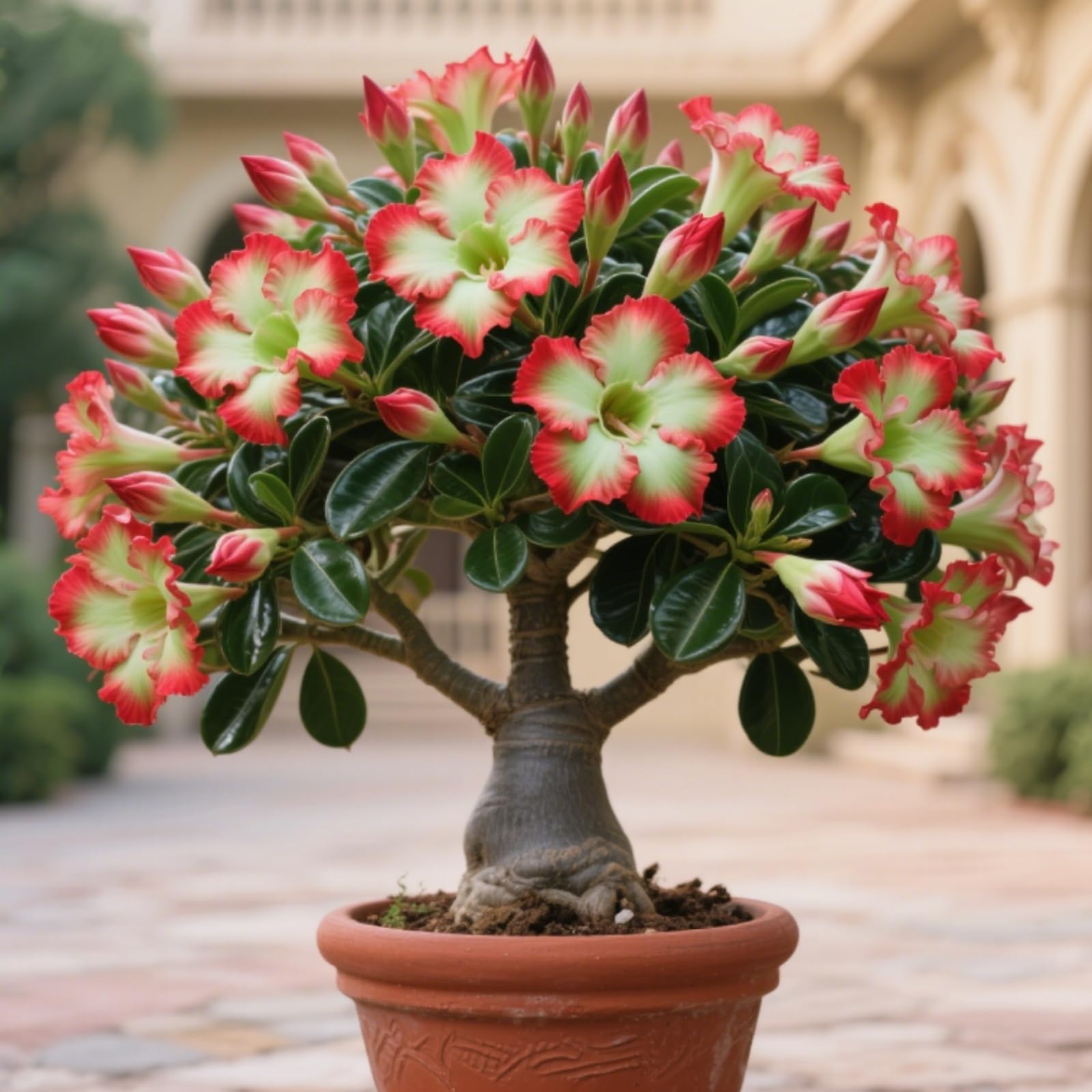 Magnificent Desert Rose Bulbs in Bulk: Hardy Perennial Desert Rose Succulents for Garden Ready to Plant Garden Displays-1 Bulb-J โ image 1