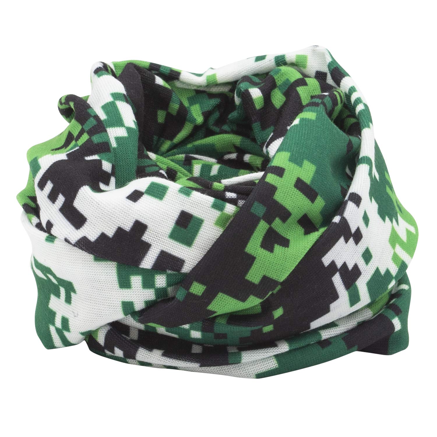 Bandana.com Kelly Green Digital Camo Tube Headbands - Dozen Packed