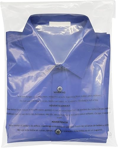 Miniatura 6 de PolyPackers Bolsas de polietileno transparente autosellantes de 12 x 15 pulgadas (500 unidades) con advertencia de asfixia - Adhesivo permanente -